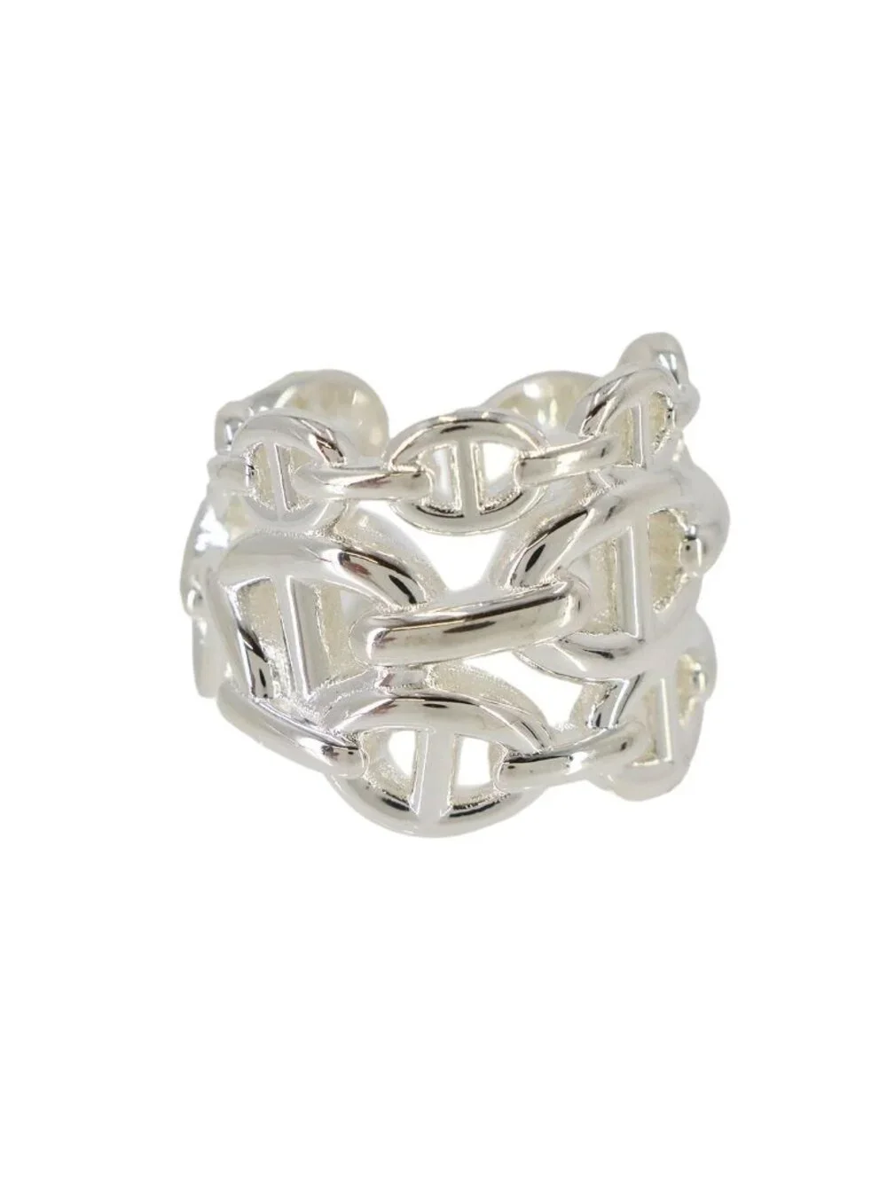 Hermes Chaine D'ancre GM 51 Ring 925 Sterling Silver